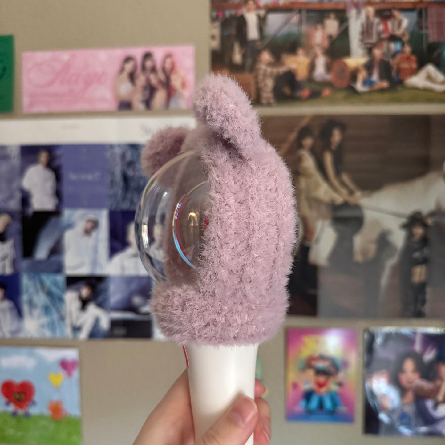 Purple Teddy Bear Lightstick Cover | StayC