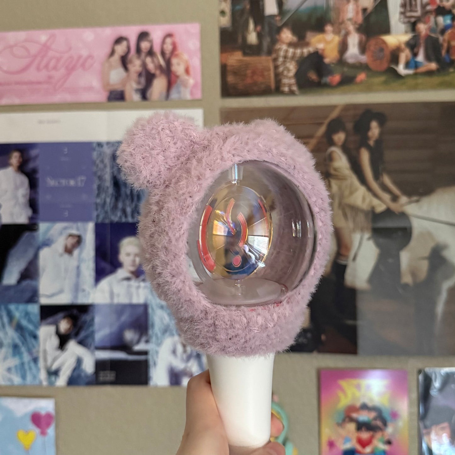Purple Teddy Bear Lightstick Cover | StayC