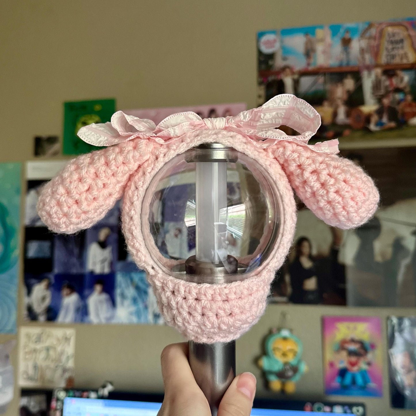 Pink Cutie Bunny Lightstick Cover (Engene Bong V1) | ENHYPEN