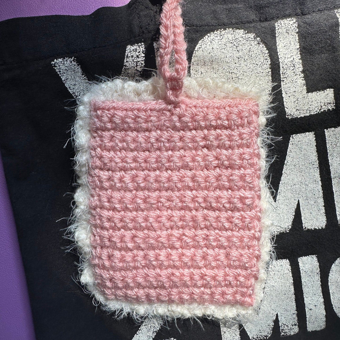 Pattern: Crochet Pretty Pink Photocard Holder Keychain