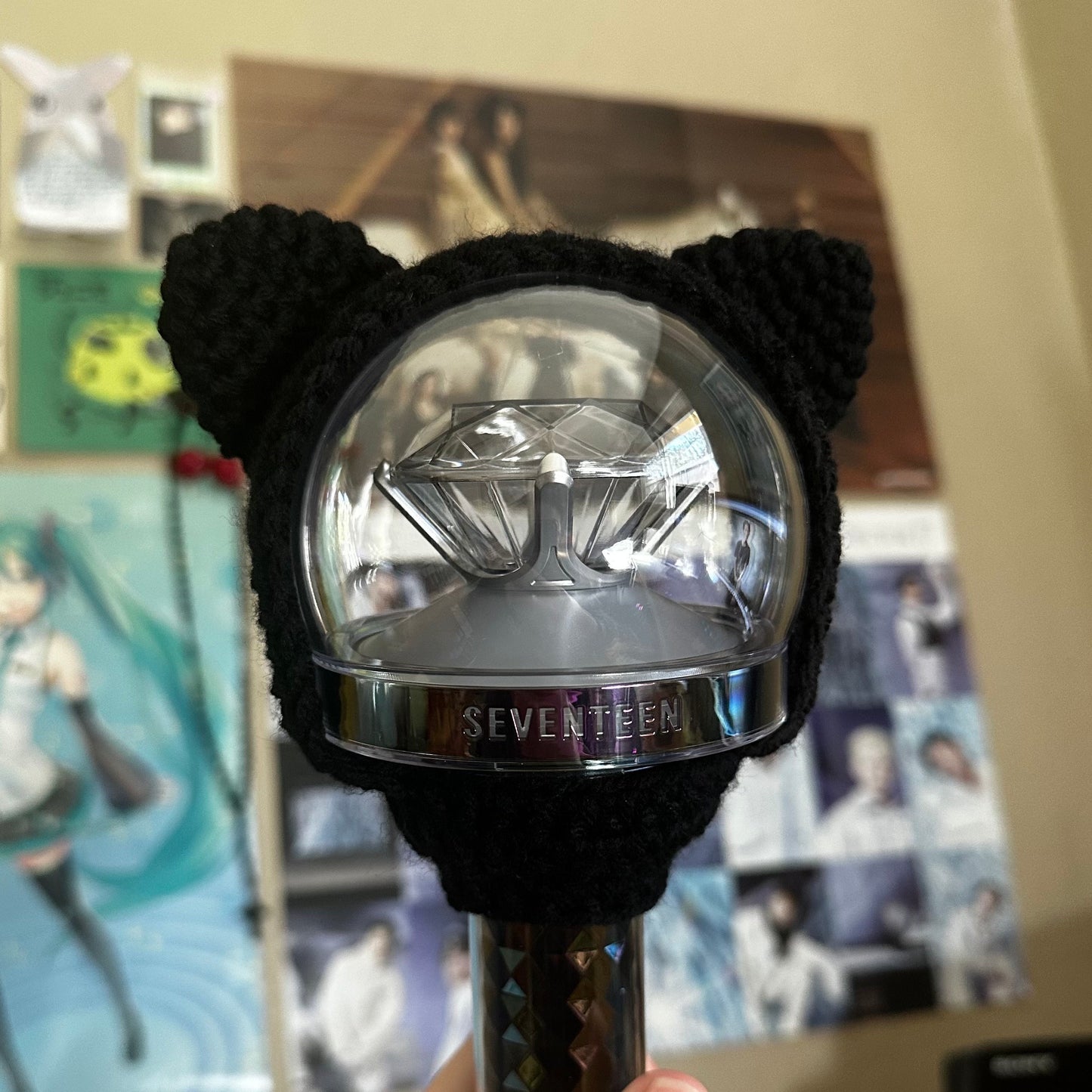 Black Cat Lightstick Cover (Caratbong V2&3) | Wonwoo, Seventeen