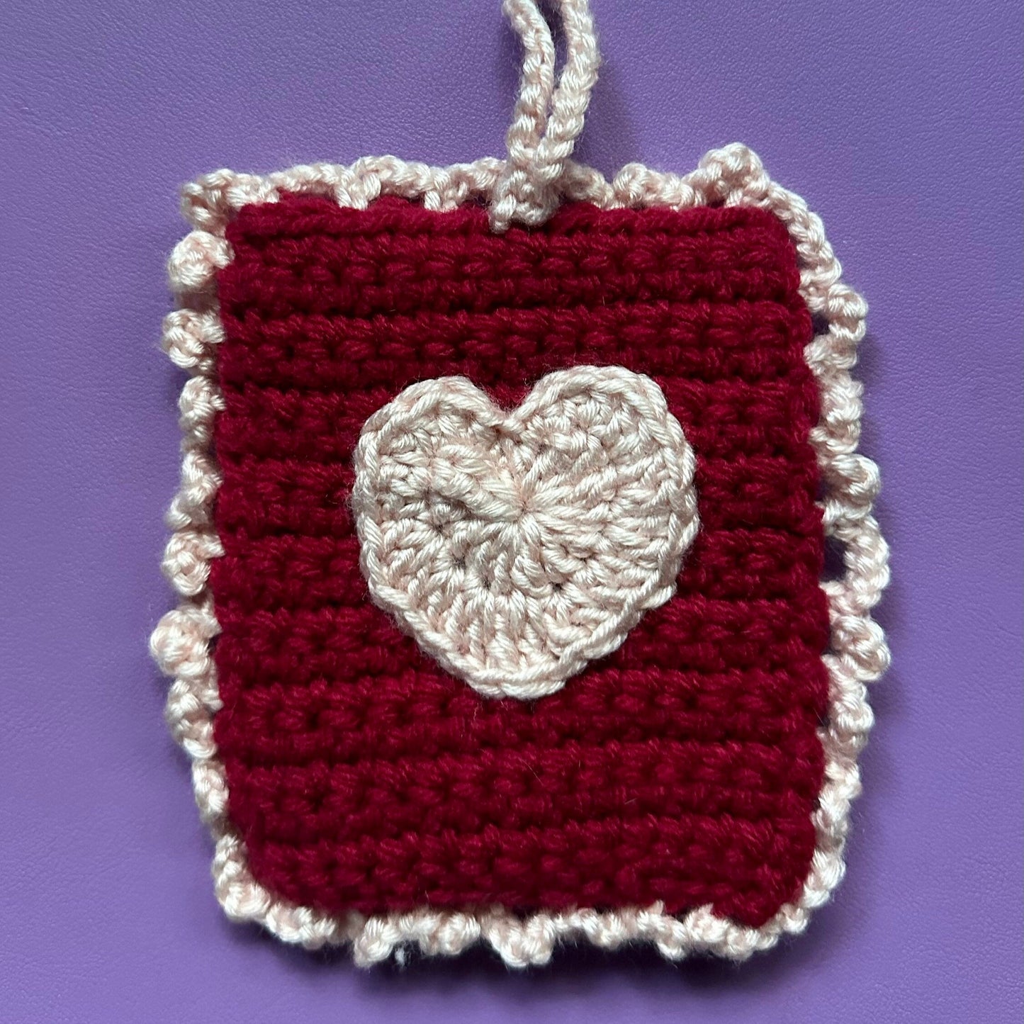 Pattern: Crochet Pink & Red Hearts Photocard Holder