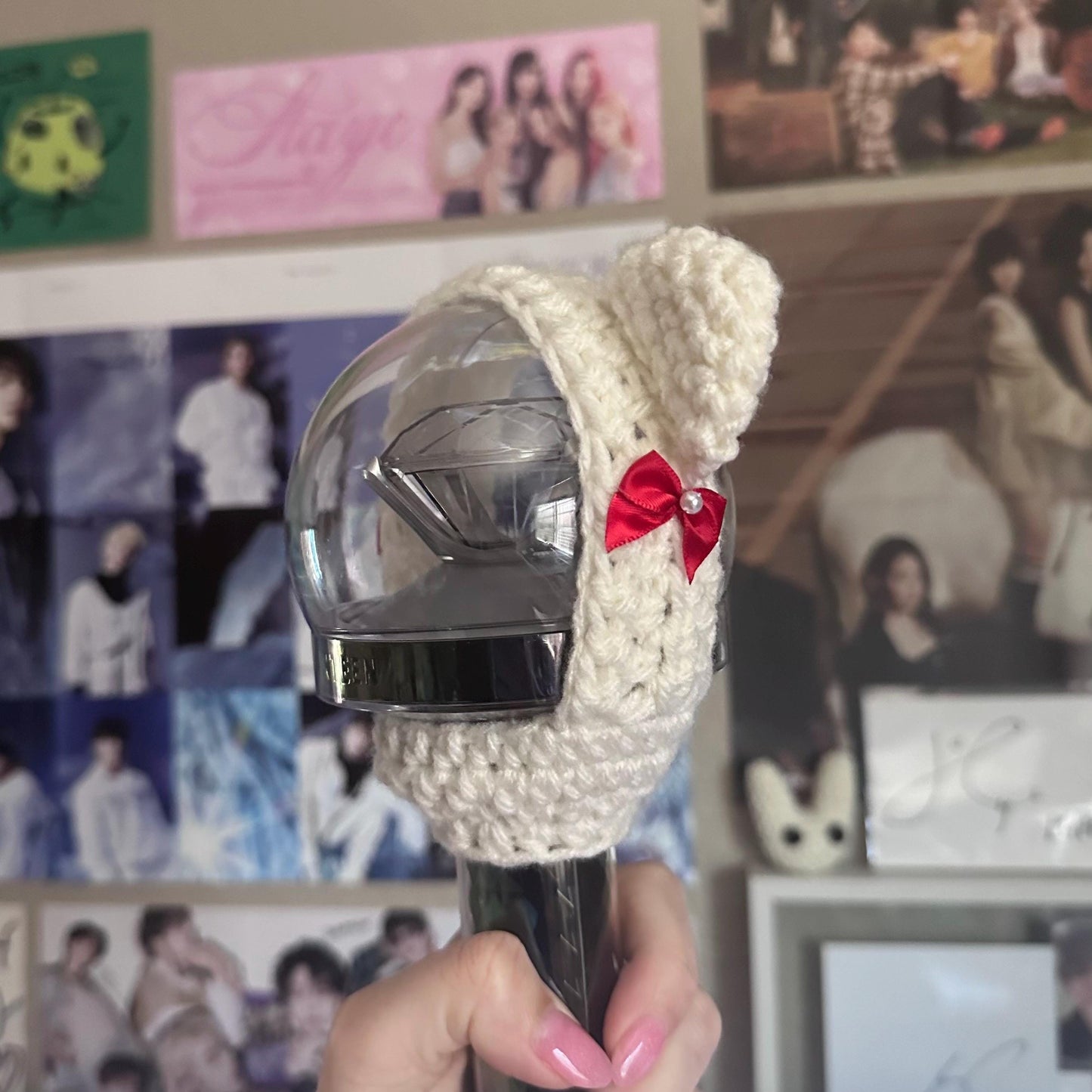 Ruby & White Cat Lightstick Cover (Caratbong V2&3) | Woozi, Seventeen