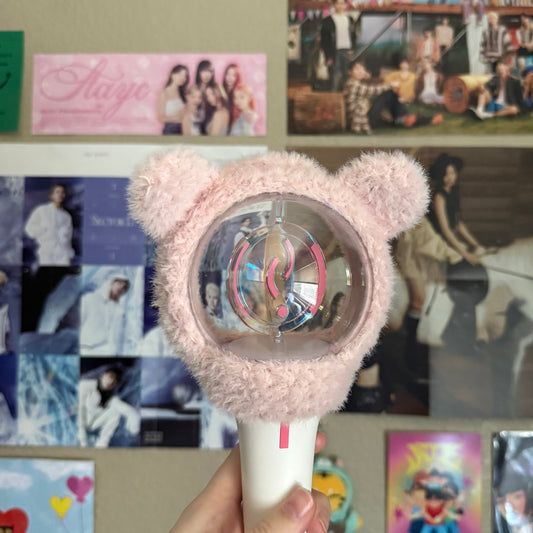 Pink Teddy Bear Lightstick Cover | StayC